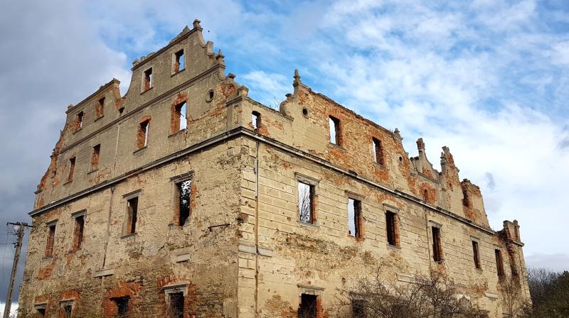 Pałac w Borzygniewie - ruina w 2019