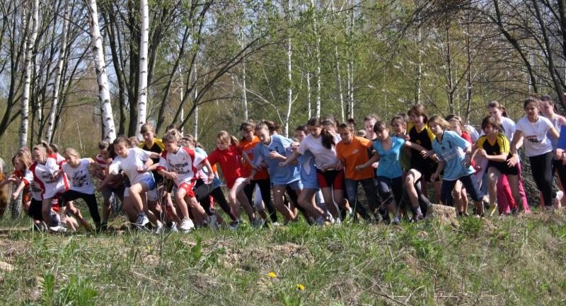 Biegi przełajowe nad Zalewem Mietkowskim 2012 start