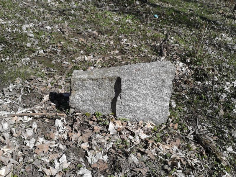 Grodzisko w Milinie (tył kamienia) 2013