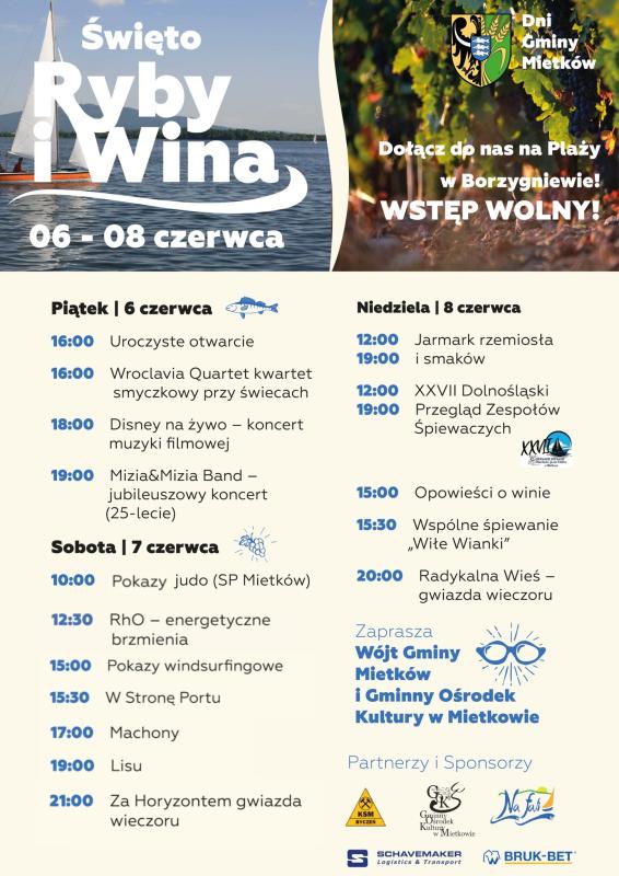 Śpiewanie nad wodą 2025 harmonogram