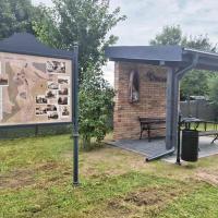 Przystanek turystyczny w Domanicach 2025 tablica